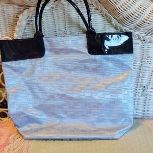Navy Blue Powder Blue Tote